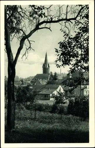Ak Ottweiler im Saarland, Teilansicht, Kirchturm