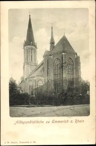 Ak Emmerich am Niederrhein, Aldegundiskirche, Außenansicht