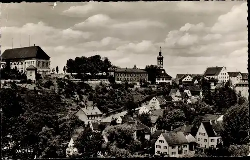 Ak Dachau in Oberbayern, Panorama, Kirchturm