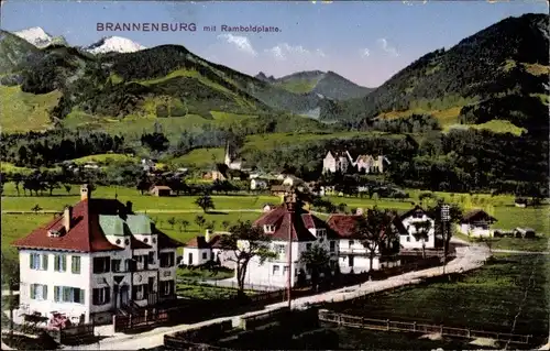 Ak Brannenburg in Oberbayern, Blick auf den Ort und Ramboldplatte
