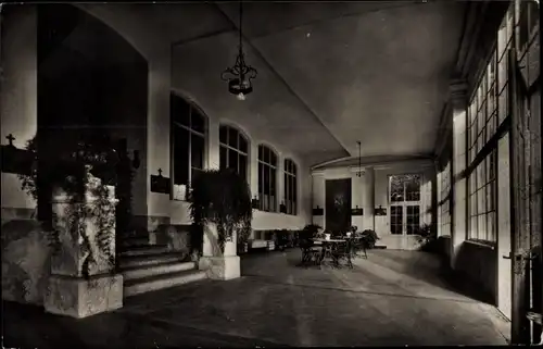 Ak Berg am Starnberger See in Oberbayern, Exerzitienhaus Rottmannshöhe, Veranda