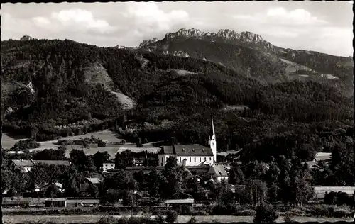 Ak Bernau am Chiemsee, Panorama, Kirche