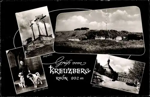 Ak Kreuzberg Bischofsheim Rhön, Kloster, An der Pforte, Golgatha