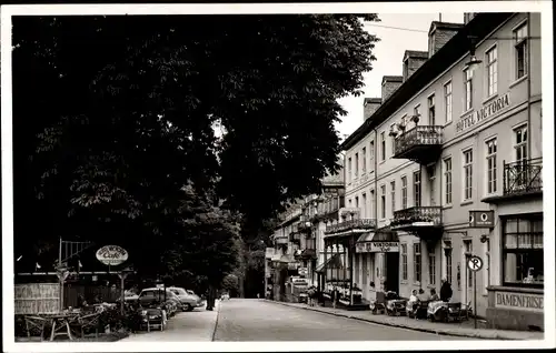 Ak Schlangenbad im Taunus Hessen, Rheingauer Straße, Damenfriseur, Hotel Viktoria