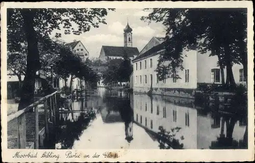 Ak Bad Aibling in Oberbayern, Partie an der Glonn, Kirche
