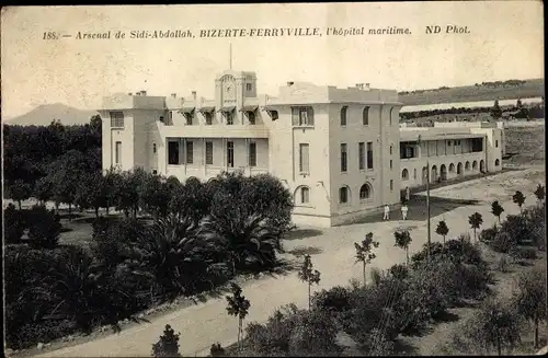 Ak Bizerte Ferryville Tunesien, Arsenal de Sidi Abdallah, l'hopital maritime