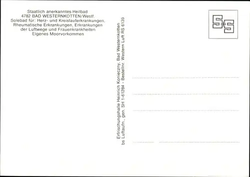 Ak Westernkotten Erwitte in Westfalen, Panorama, Luftbild