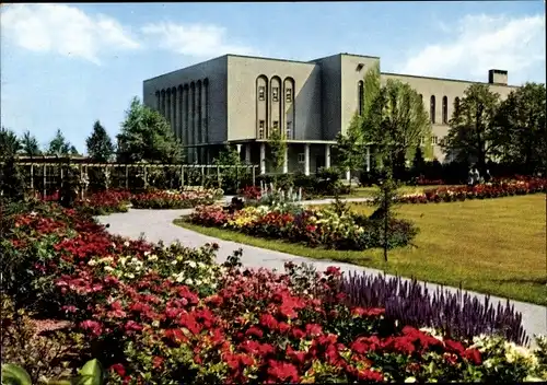 Ak Bielefeld in Nordrhein Westfalen, Oetker-Musikhalle mit Rosengarten