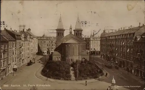 Ak Århus Aarhus Dänemark, St. Pauls Kirkeplads