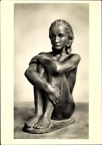 Ak Plastik Hockende von Prof. Richard Scheibe