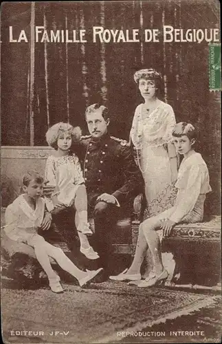 Ak König Albert I. von Belgien, Königin Elisabeth Gabriele, Leopold