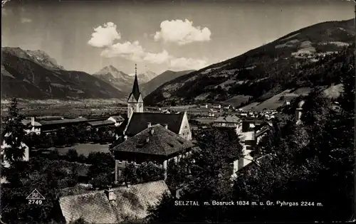 Ak Selztal mit Bosruck und Gr. Pyhrgas, Ort mit Umgebung