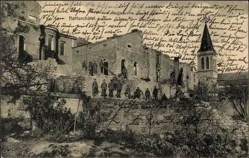 Ak Vigneulles lès Hattonchâtel Lothringen Meuse, Ruinen, Kriegszerstörung 1. WK