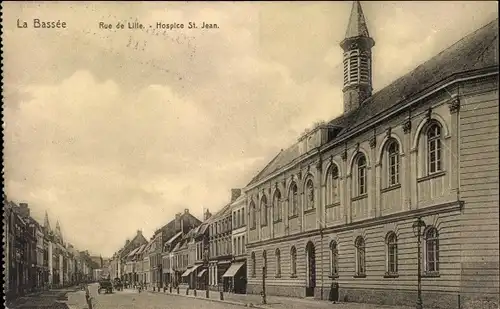 Ak La Bassée Nord, Rue de Lille, Hospice St. Jean