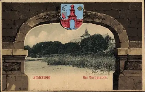 Wappen Ak Schleswig an der Schlei, Am Burggraben