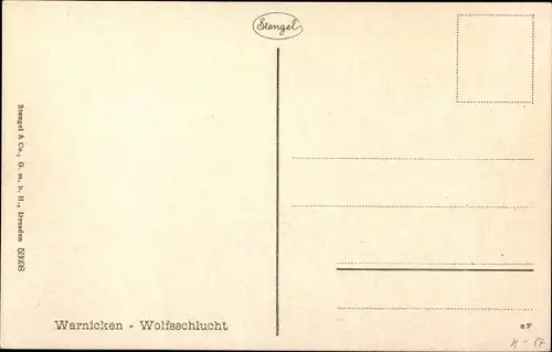 Ak Lesnoje Warnicken Ostpreußen, Wolfsschlucht