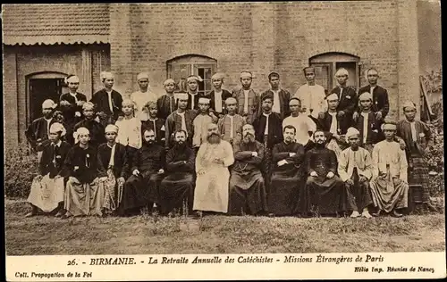 Ak Myanmar, La Retraite Annuelle des Catechistes, Missions Etrangeres de Paris