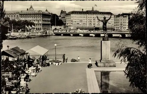 Ak Stockholm Schweden, Strömparterren och Grand hotell