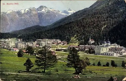 Ak Bad Sankt Moritz Kanton Graubünden, Gesamtansicht