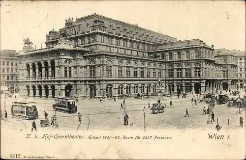 Ak Wien 1 Innere Stadt, K. k. Hof Operntheater
