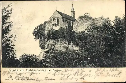 Ak Bregenz am Bodensee Vorarlberg, Kapelle am Gebhardsberg