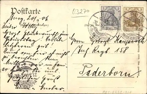 Ak Burg bei Magdeburg, Paradeplatz, Breiter Weg