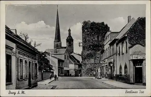 Ak Burg bei Magdeburg, Berliner Tor