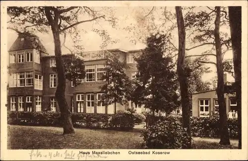 Ak Ostseebad Koserow auf Usedom, Haus Maasliebchen