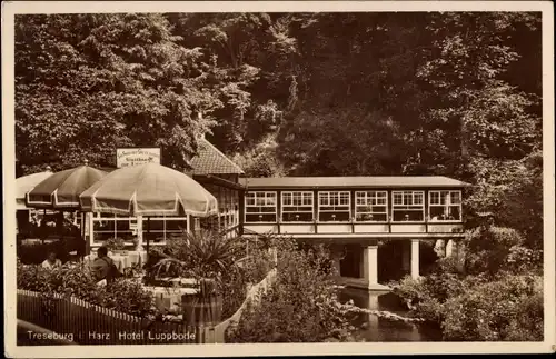 Ak Treseburg Thale im Harz, Restaurant Zur Luppbode
