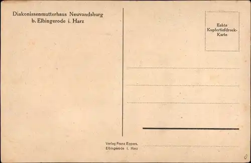 Ak Elbingerode Oberharz am Brocken, Diakonissenmutterhaus Neuvandsburg