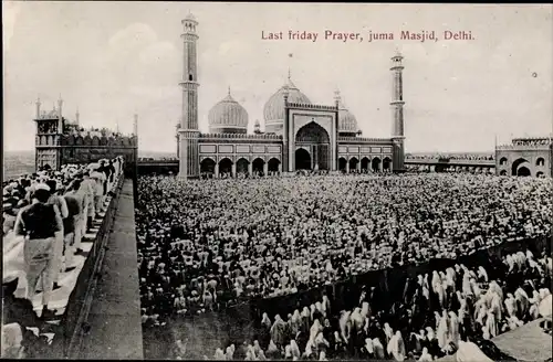 Ak Delhi Indien, Last friday Prayer, juma Masjid