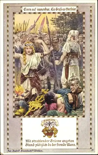 Künstler Ak Eisen auf immerdar, Ein Gruß an Obersteier, Verein der Südmark