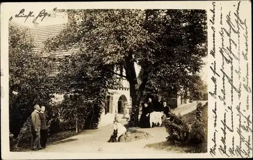 Foto Ak Dresden Loschwitz, Villa, Gartenansicht