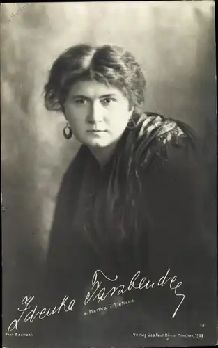 Ak Opernsängerin Zdenka Fassbender als Martha in Tiefland