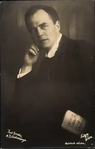 Ak Opernsänger Paul Bender, Portrait