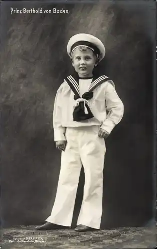 Ak Prinz Berthold von Baden