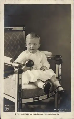 Ak Prinz Hubertus von Sachsen-Coburg und Gotha