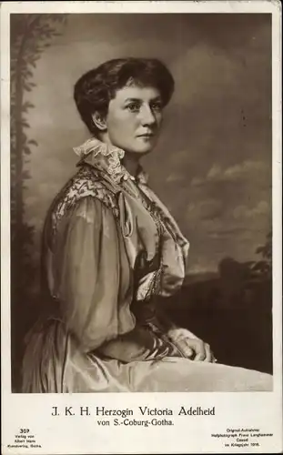 Ak Herzogin Victoria Adelheid von Sachsen Coburg Gotha