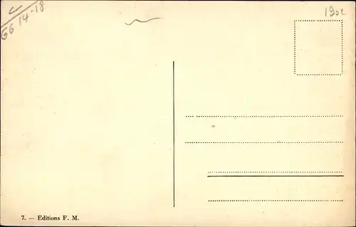 Ak L'effet d'un obus de 75, zerschmetterter Baumstamm, 1. WK