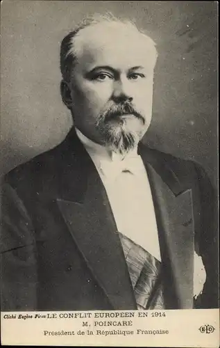 Ak Raymond Poincaré, President de la Republique Francaise, Portrait