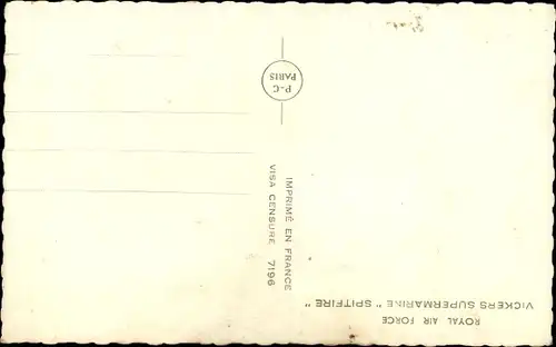 Ak Royal Air Force, Vickers Supermarine Spitfire, Britisches Kampfflugzeug