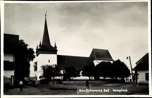 Ak Huedin Bánffyhunyad Heynod Rumänien, Ref. templom