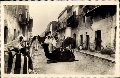 Ak Bou Saada Algerien, l'Oasis du Bonheur, Rue Rouville