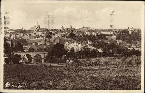 Ak Luxemburg Luxembourg, Vue generale