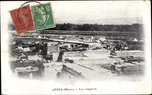 Ak Oudjda Oujda Marokko, Les remparts