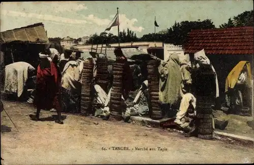Ak Tanger Marokko, Marche aux Tapis