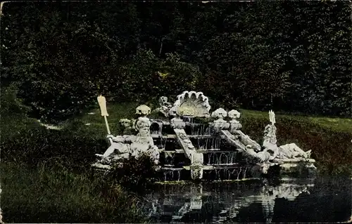 Ak Arnhem Gelderland Niederlande, Brunnen im Park