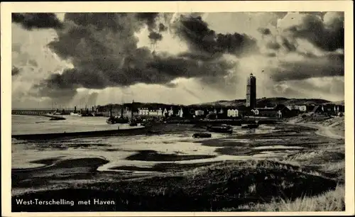 Ak West Terschelling Friesland Niederlande, met Haven