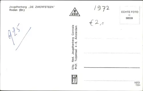 Ak Roden Drenthe Niederlande, Jeugdherberg De Zwerfsteen