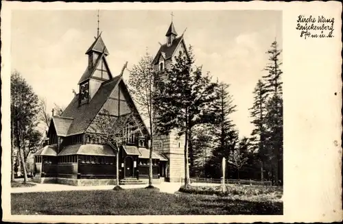 Ak Karpacz Górny Brückenberg Krummhübel Riesengebirge Schlesien, Kirche Wang